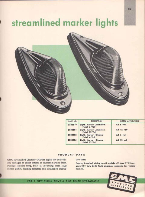 1956 GMC Accesories Brochure Page 27